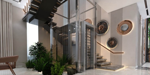 Giải pháp lắp đặt thang máy cho nhà hẹp